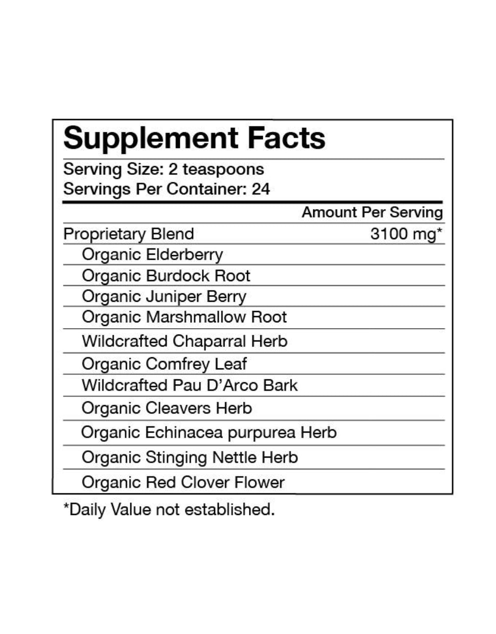 Food Over Drugs Full Body Detox Tea