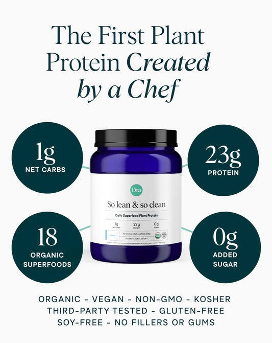 Ora Organic So Lean & So Clean Chef-crafted Plant Protein-Vanilla