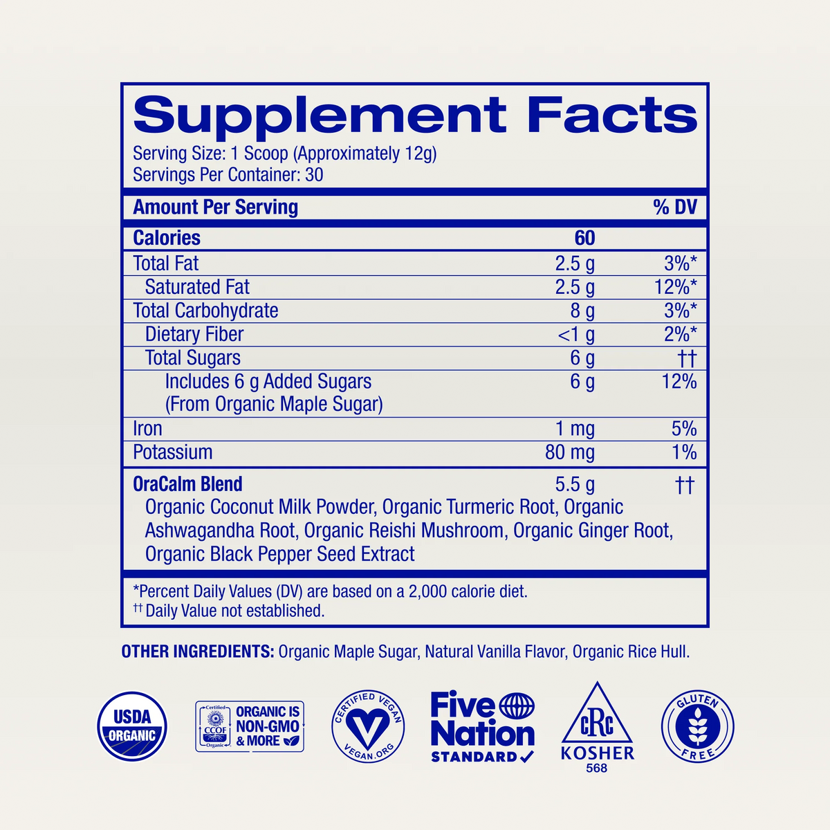 Ora Organic Good as Gold Golden Milk Turmeric Powder