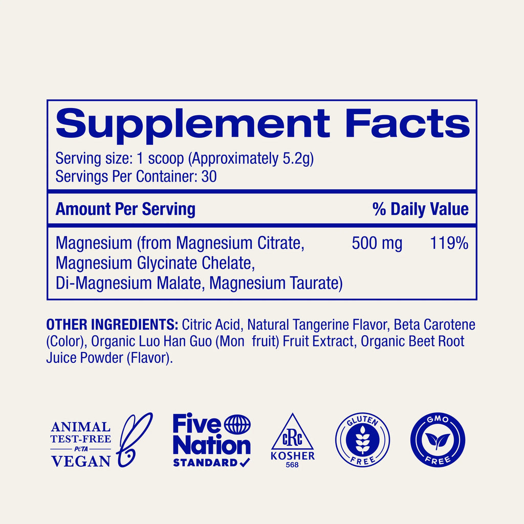 Ora Organic Magnificent 4-in-1 Magnesium Powder
