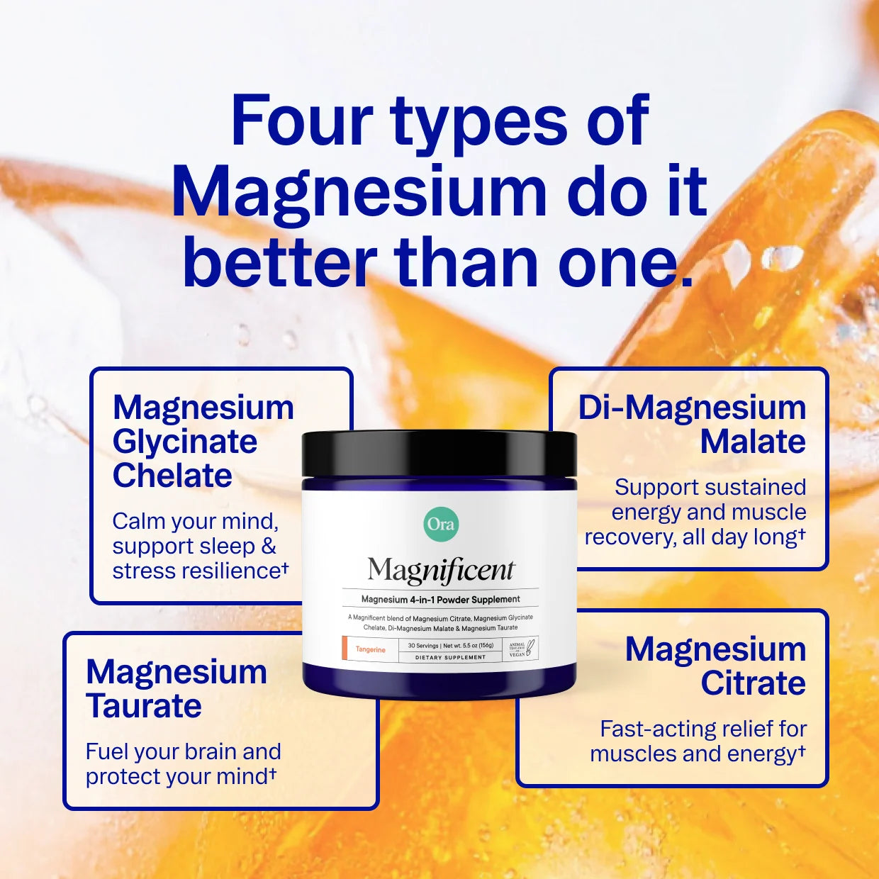 Ora Organic Magnificent 4-in-1 Magnesium Powder