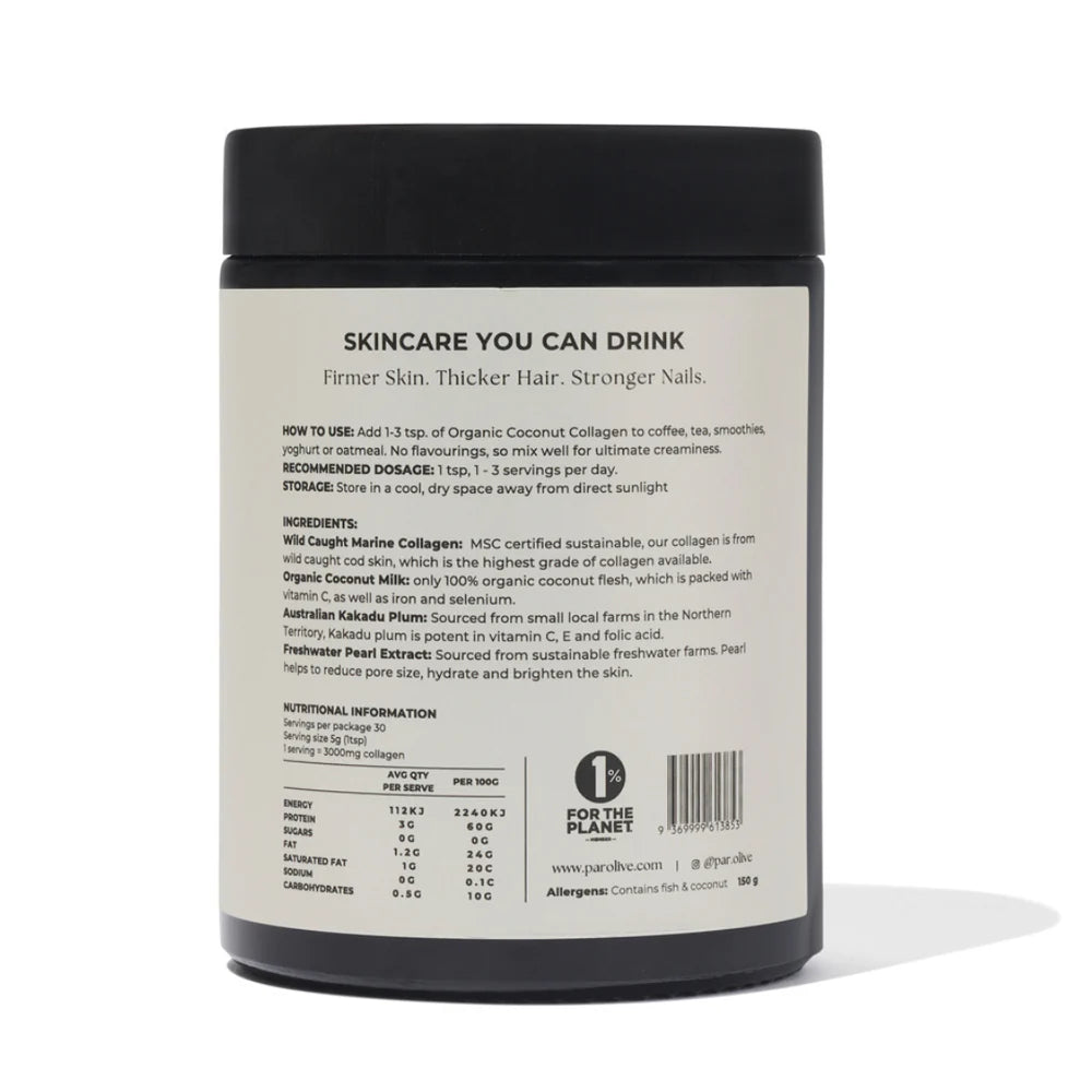 PAR OLIVE PEARL MARINE COLLAGEN SUPERPOWDER (ORGANIC COCONUT)